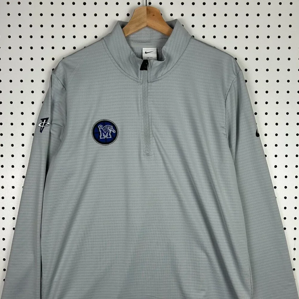 Nike 1 Cent Memphis‎ Tigers Large Quarter Zip Gray Team Issued Penny Hardaway - Picture 2 of 6